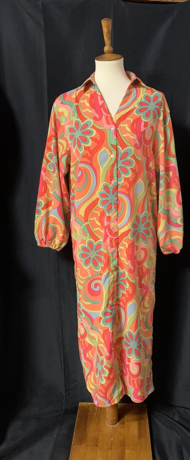Vila Violy Floral Retro VTG Inspired Midi Shirt Dress EU36 Petite (US 6) NWT
