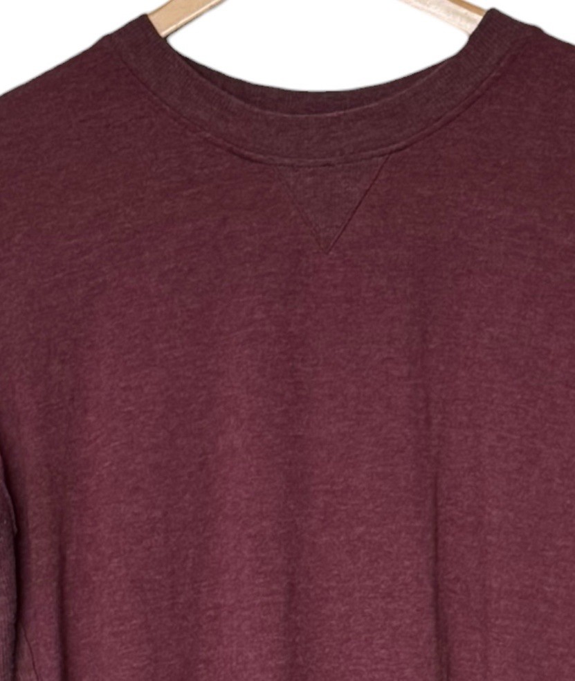 The Normal Brand Puremeso Weekender Dress Size M Burgundy Long Sleeve Crew Neck