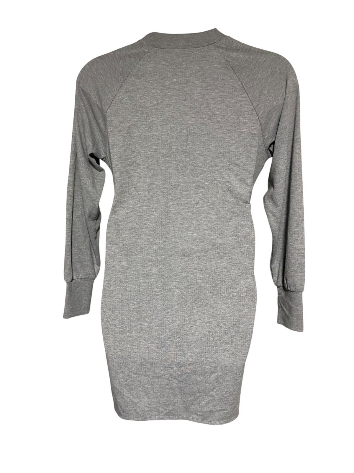 Steve Madden Rib Knit Belted Midi Dress Womens Size M Heather Grey