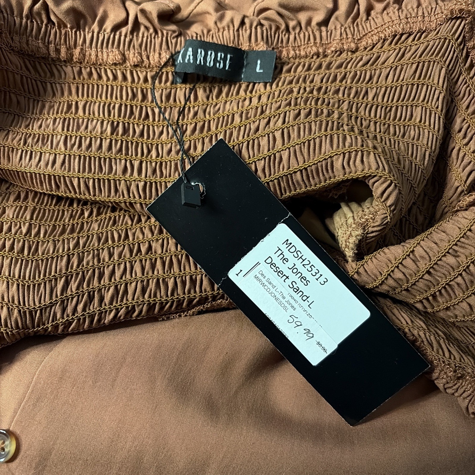 Mikarose Sundress Large “The Jones” Brown Ruffles NWT $60 Ankle Length Lined