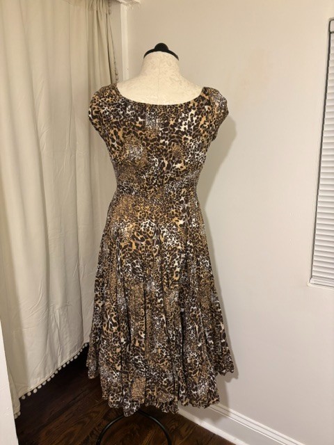 Grace Dresses Leopard Print Fit & Flare Dress, Pre-Owned, Size M