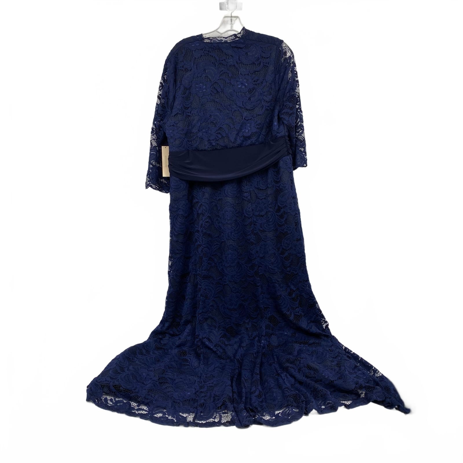 Kiyonna Blue Lace Maxi Dress | Plus Size XXL, Synthetic