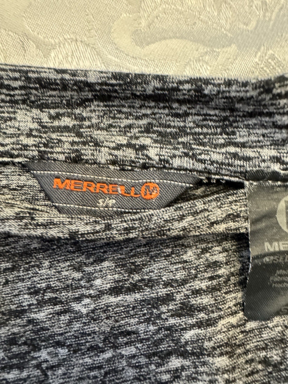 Merrell Selecteick Small Gray Black Dress Scoop Neck Short Sleeve Stretch
