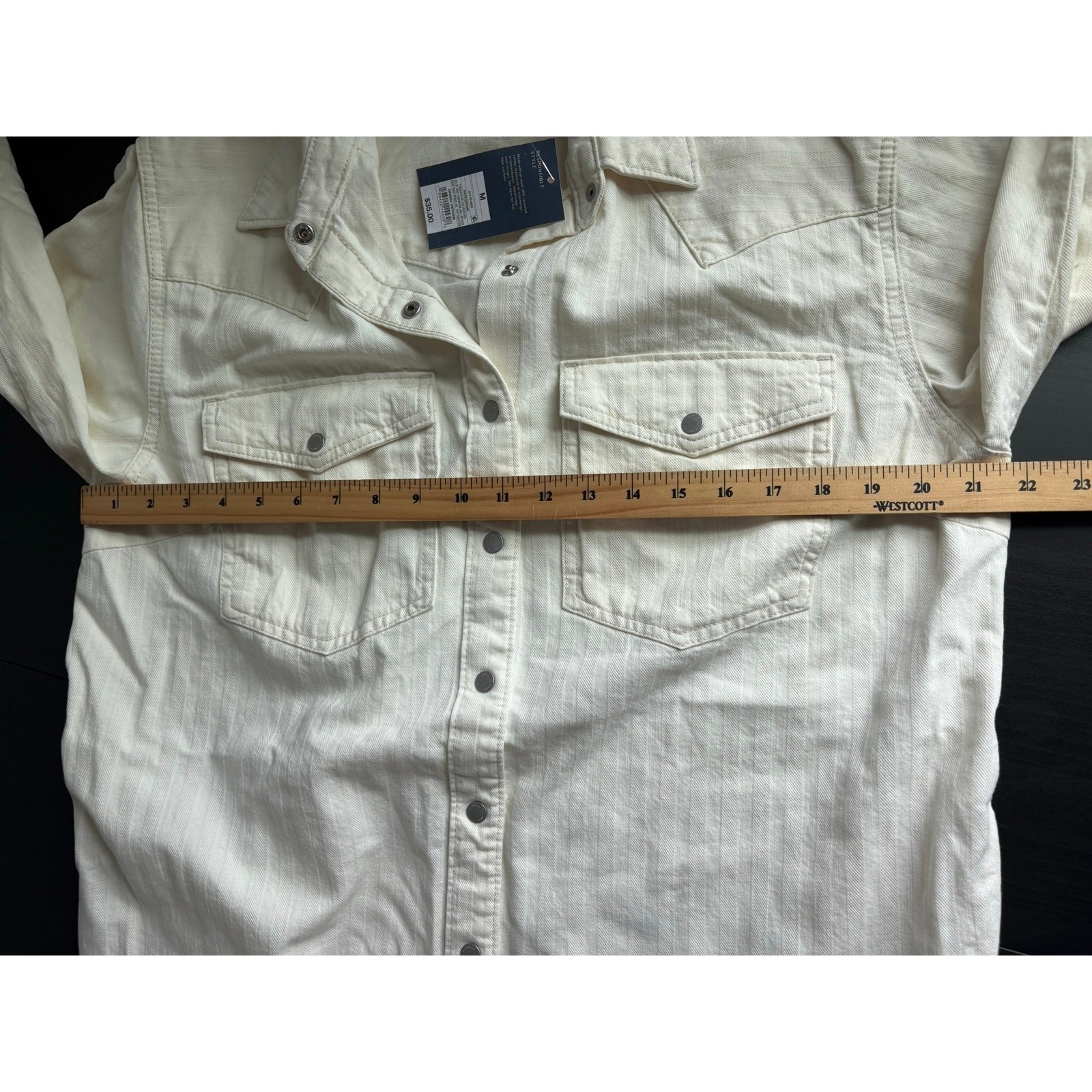 New Universal Thread Women’s Western long sleeve Shirtdress front button, size M