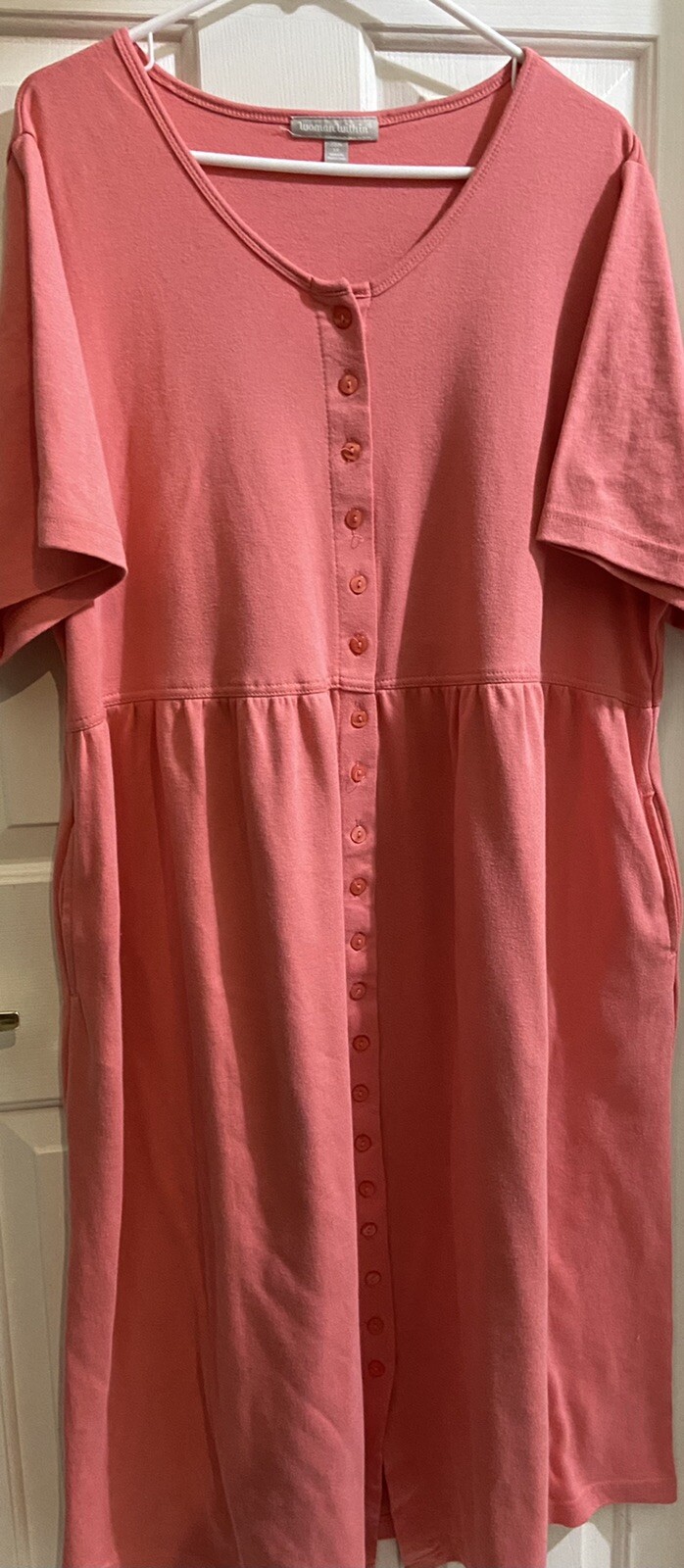 1XSpring/Summer Full Length Dress, 2pockets, Over-the-head Pull-on COMFY, MODEST