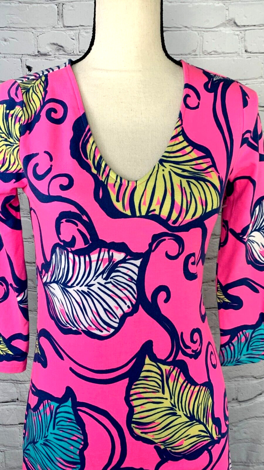 NEW Lilly Pulitzer Clarke Leaves in the Breeze Tropical Terry Cotton Dress Small