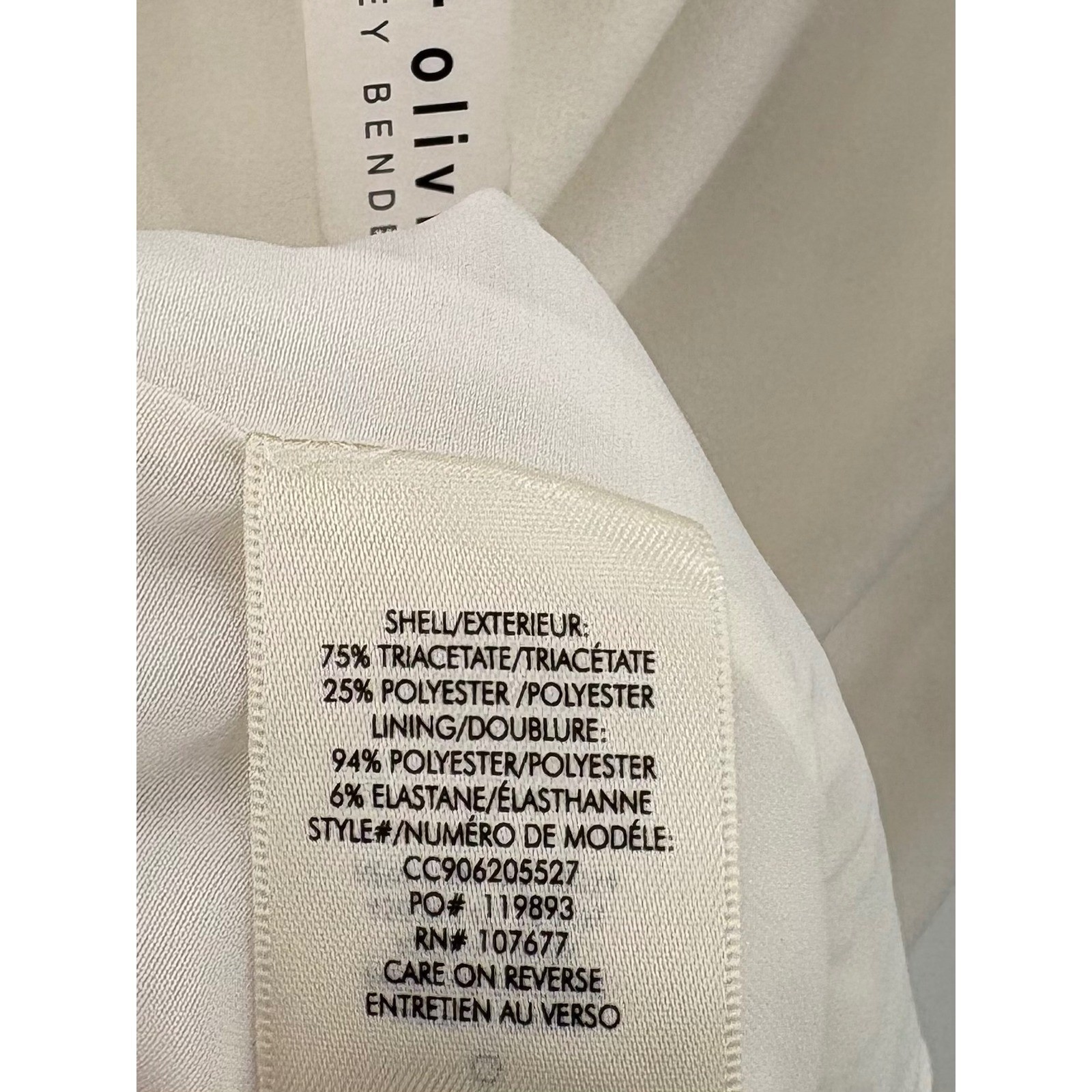 Alice + Olivia Lita Cowl Shift Mini Dress Womens L White Drape Satin Cocktail