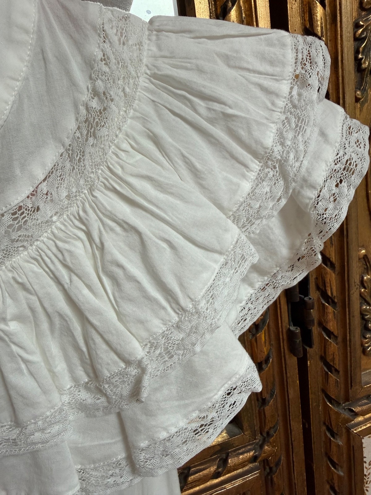NWT LoveShackFancy x Target Penelope Double Ruffle Dress White XS 100% Cotton