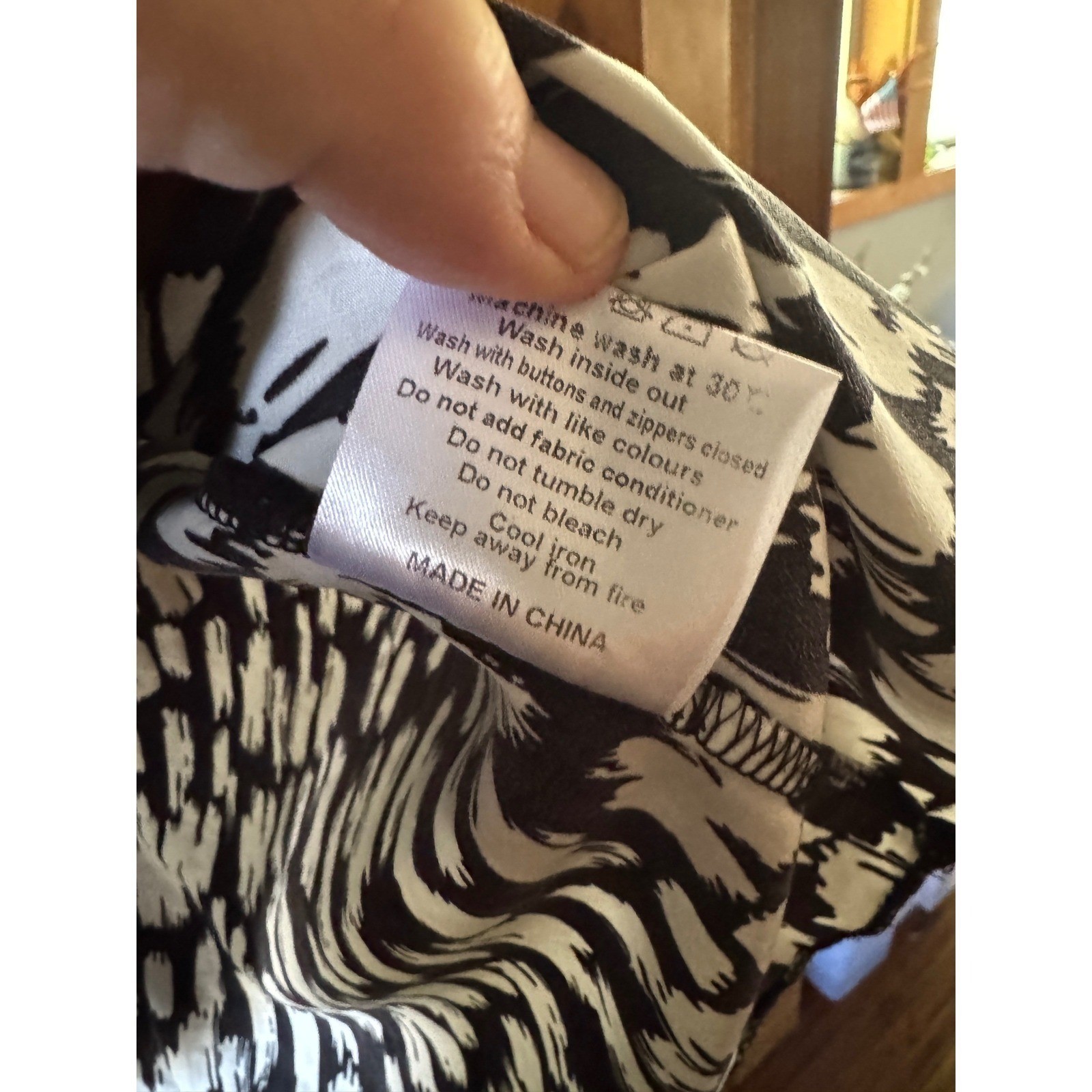 Sisters Point Black White Abstract Brushstroke Puff Sleeve Mini Shift Dress S