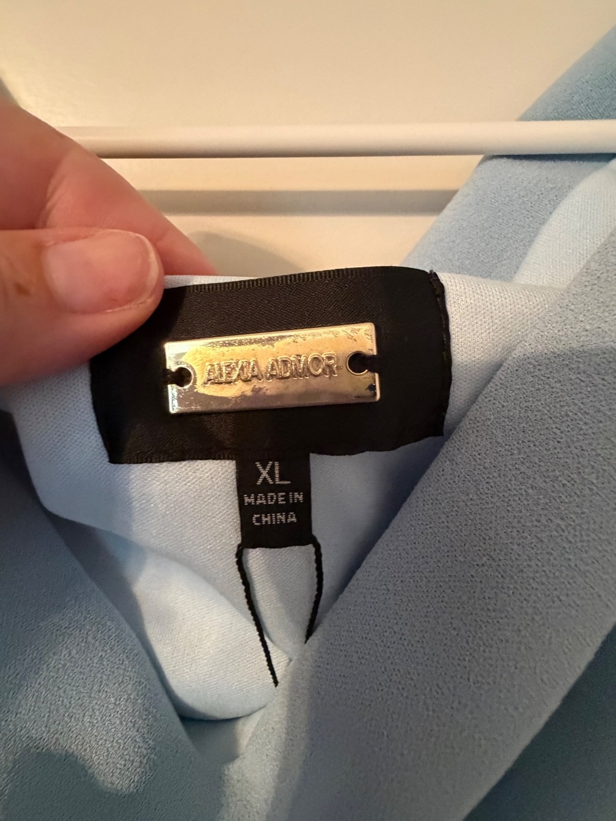 Alexia Admor Halogen Blue Draped Cowl Neck Dress XL