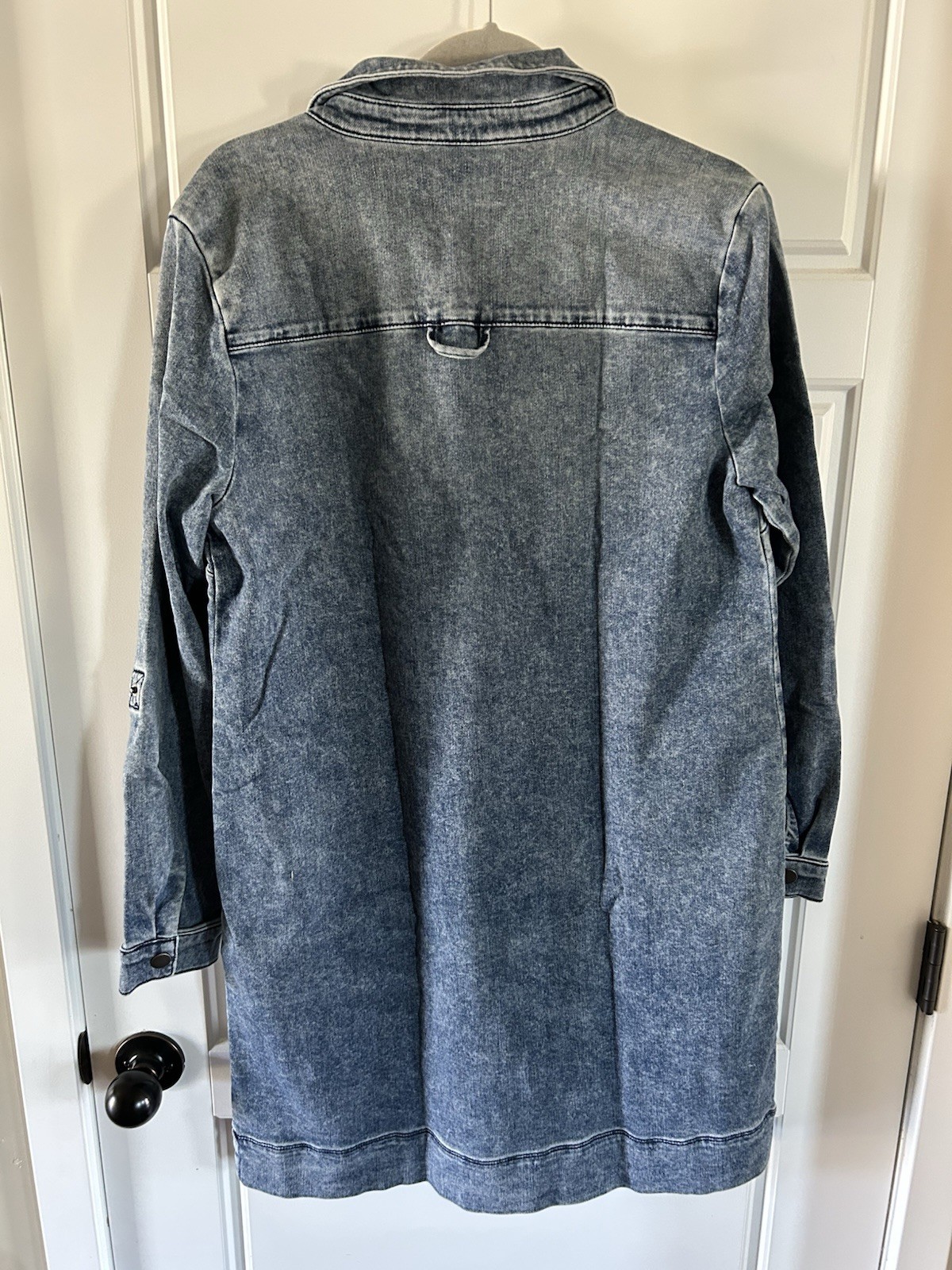 KUT medium wash denim dress collar size 10