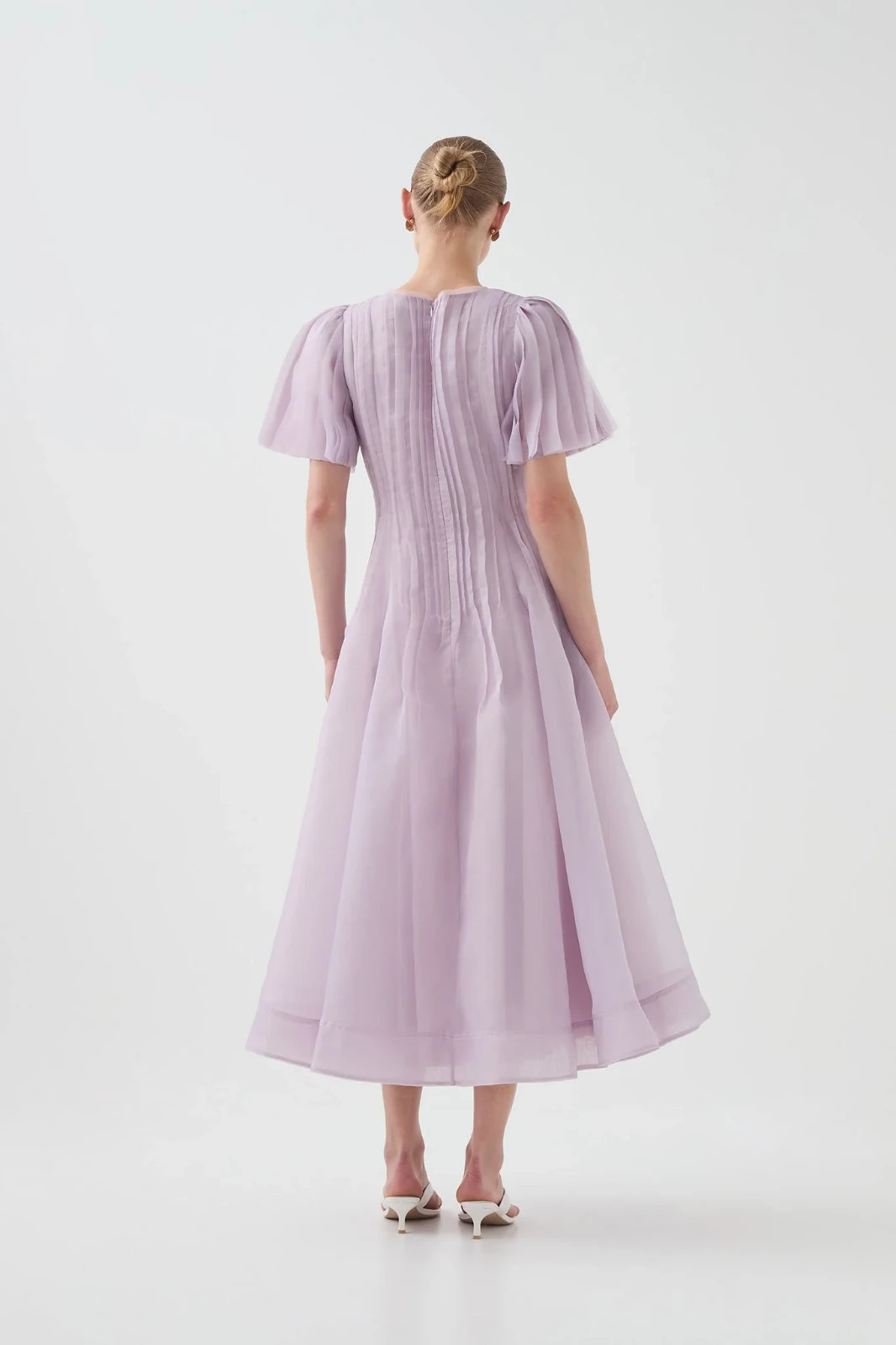 AJE Nova Pleated MIDI DRESS Lavender SIZE AU/UK 6 US 2 RRP $629 Wedding Guest