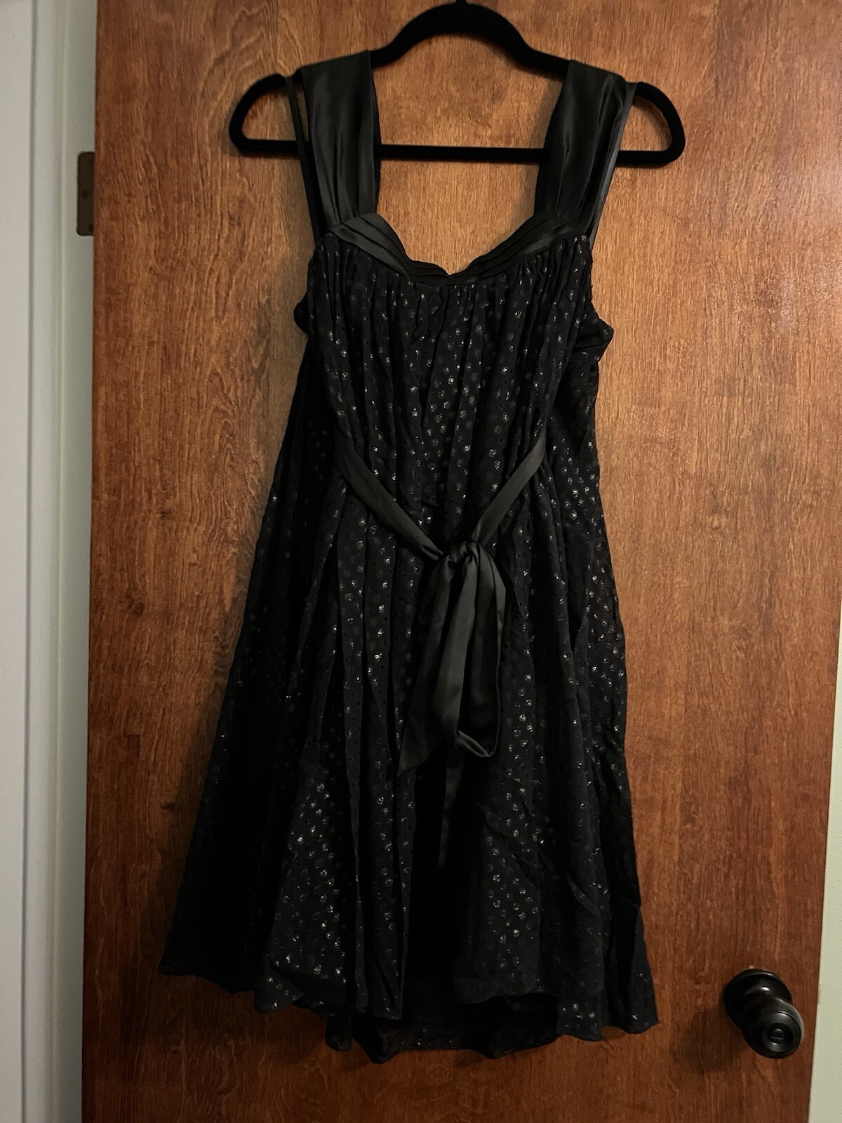 NEW HAUTE HIPPIE BLACK THICK STRAP FLOWY DRESS MEDIUM