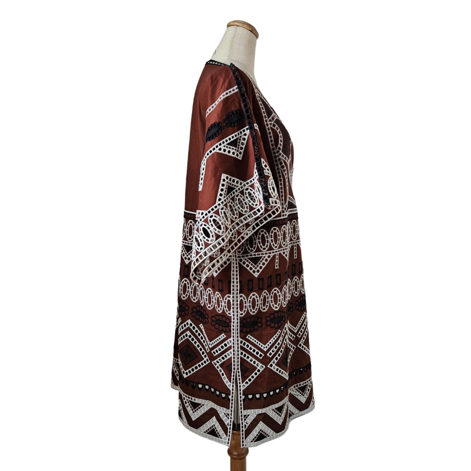 Eres Brown Embroidered Kaftan