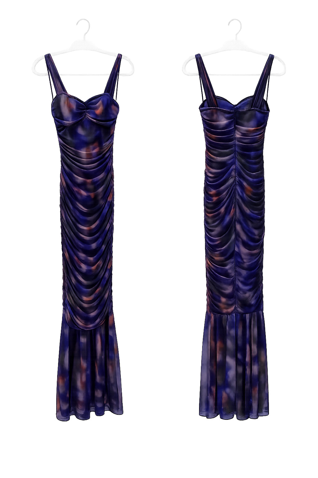 Nordstrom Women’s Ruched Mesh Maxi Dress – Size XS