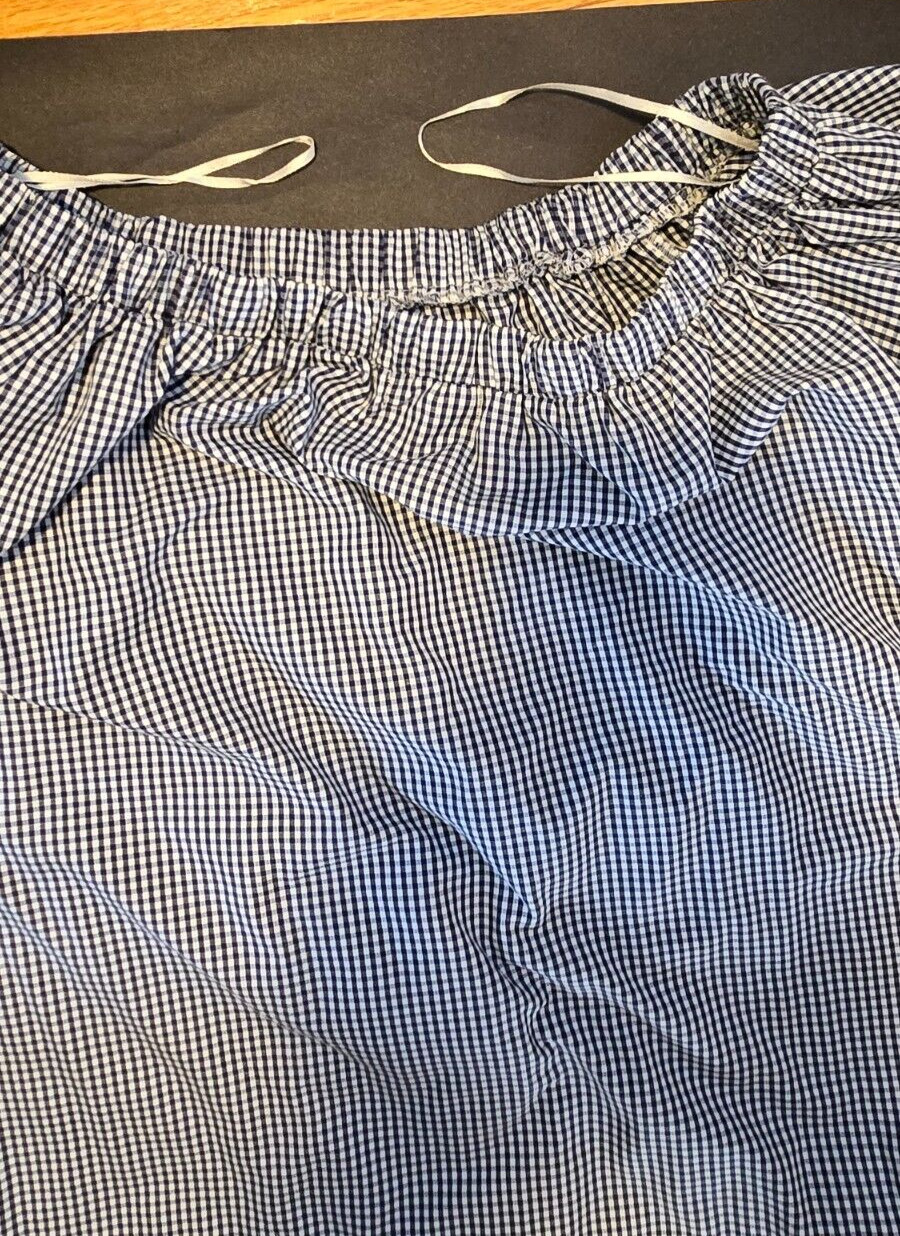 Style Envy Blue and White Front Tie Shirt Dress Women Size Large Cotton Blend