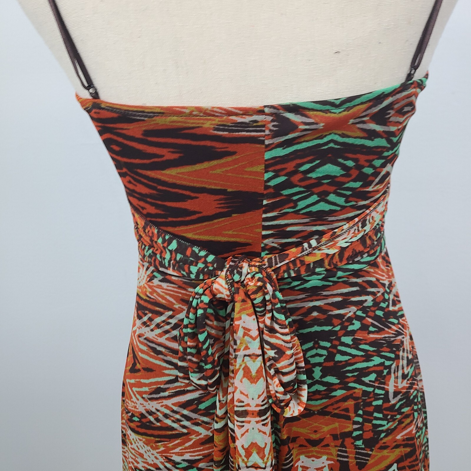 Ruby Rox Dress Women Small Brown Multicolor Adjustable Lined Pullover Padded