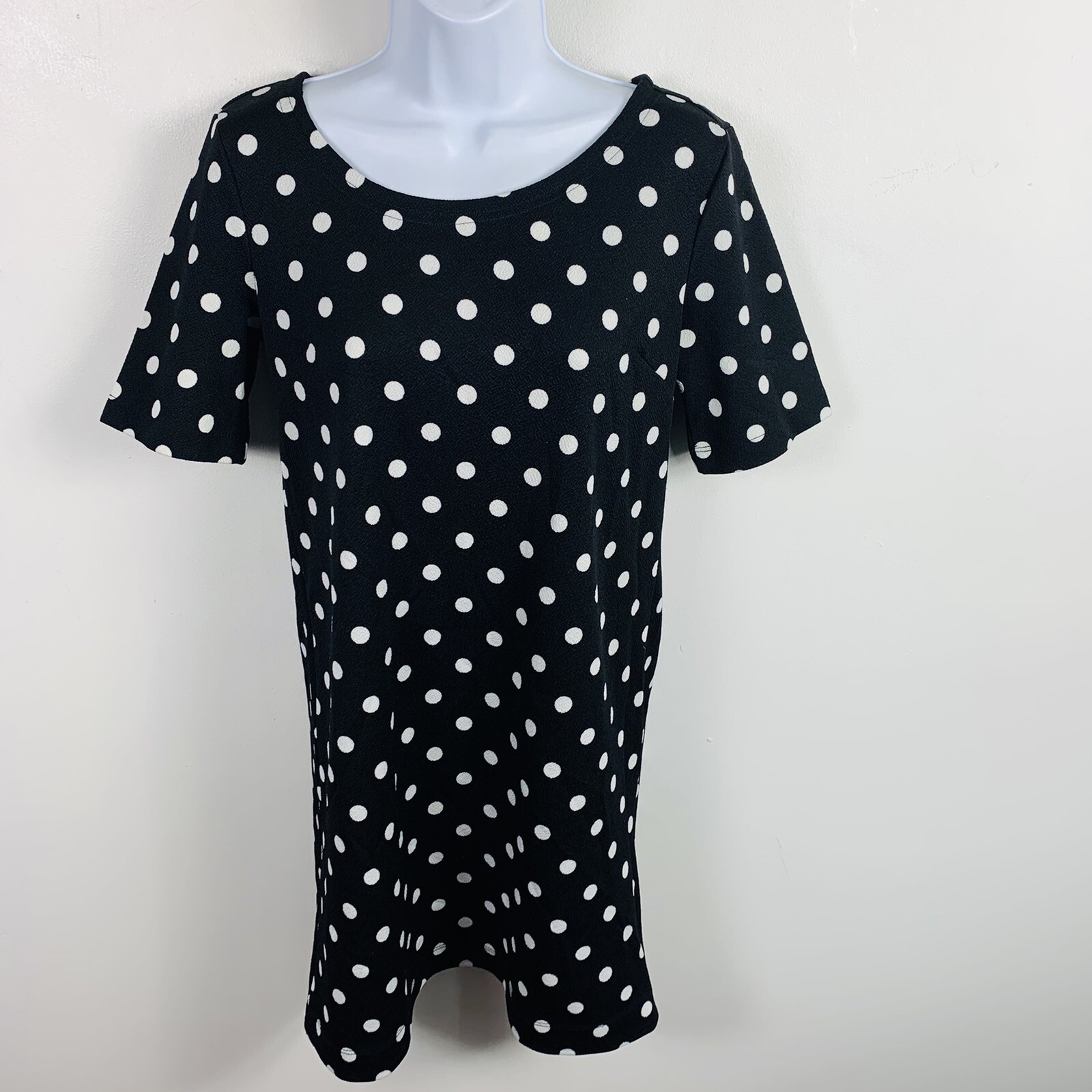 Womens Dress sz S Black White Polka Dot Pin Up Chic Classic 60s Revival