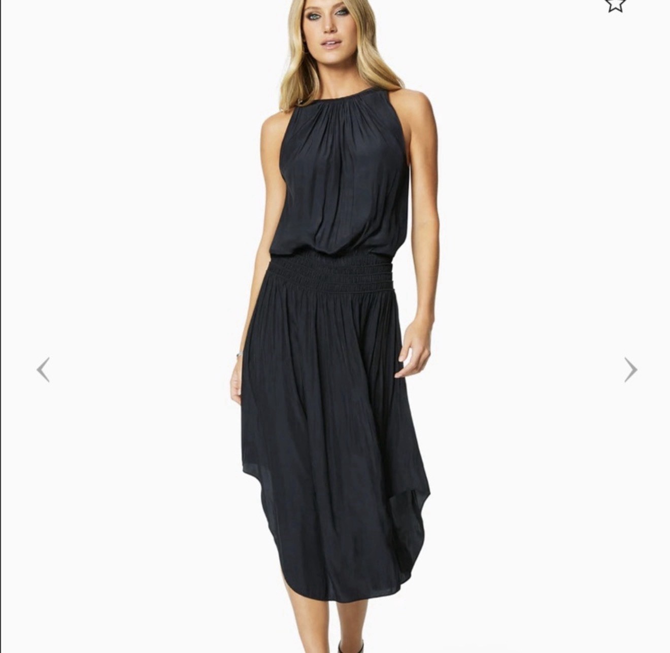 Ramy Brook Women’s Sleeveless Black Halter MIdi