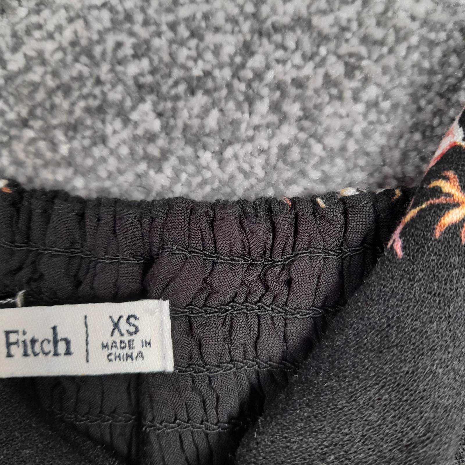 Abercrombie & Fitch Floral Midi Dress Women’s XS Black Side Split Slip Dress