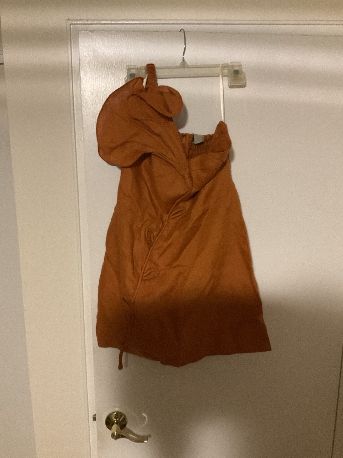 Farm rio Women’s Orange Mini Flower One Shoulder Dress Size Medium