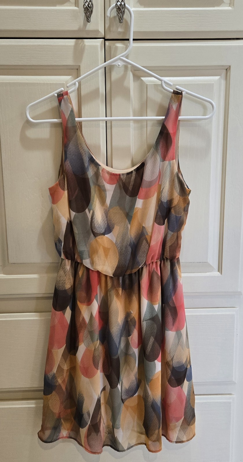 VINTAGE HAVANA Abstract Print Sleeveless Pullover Summer Dress Size M