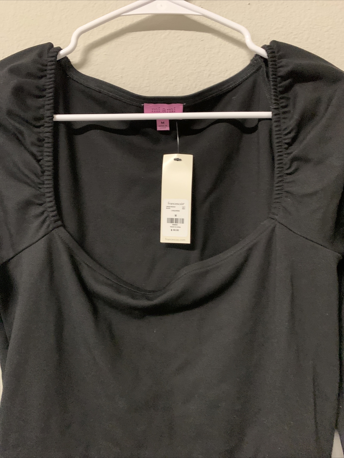 Miami for Francesca’s Black Long Flare Sleeve Mid Short Dress WOMENS SIZE MEDIUM