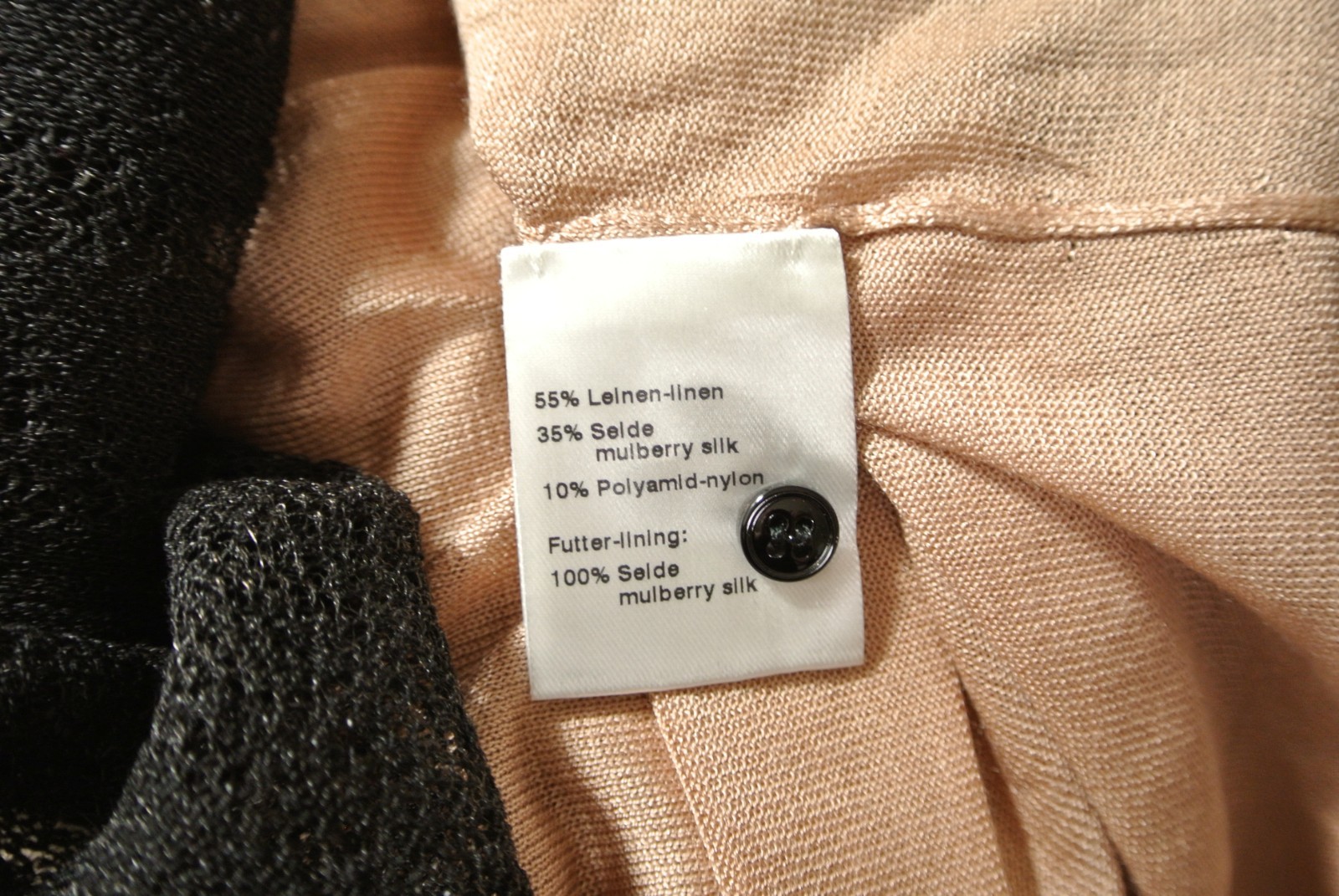 NWT, Akris Scribble Jacquard Linen Blend Dress in Black Sz 8 #DD74