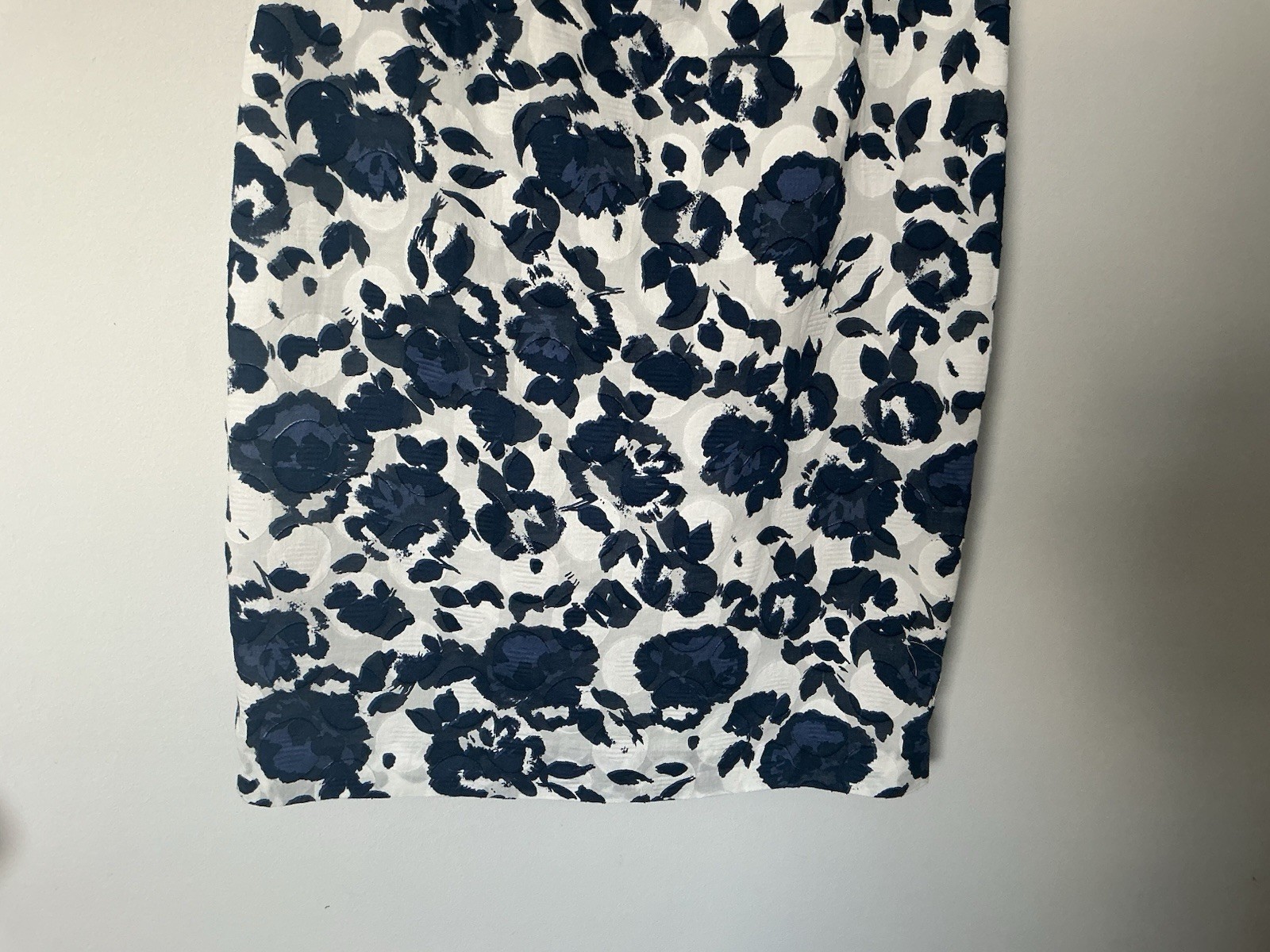 Precis Size 14 Special Occasion Shift Dress Blue Floral V Neck Sleeveless