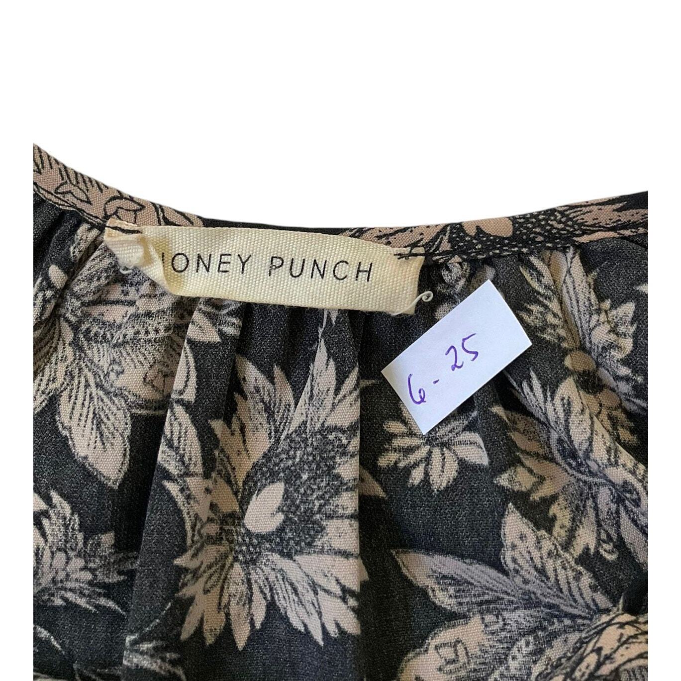 Honey Punch Black & Brown Floral Sundress Women Size Small | 6-25