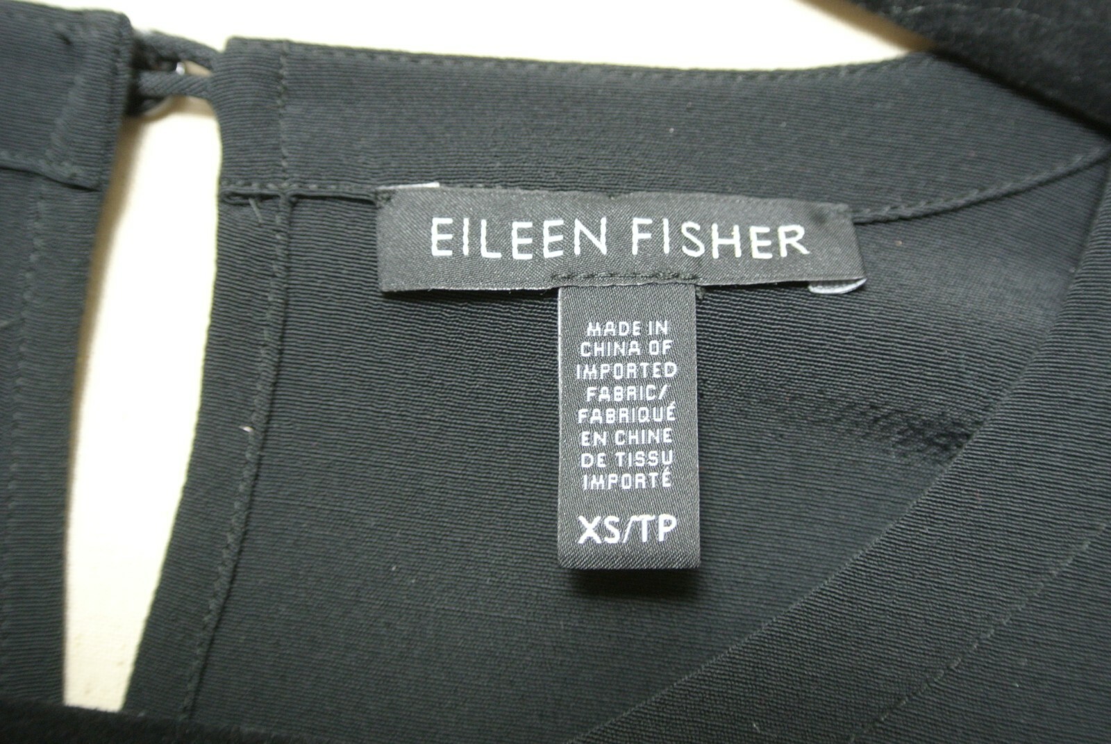 NEW Eileen Fisher Side Pocket Shift Dress in Black – Size XS #D2366