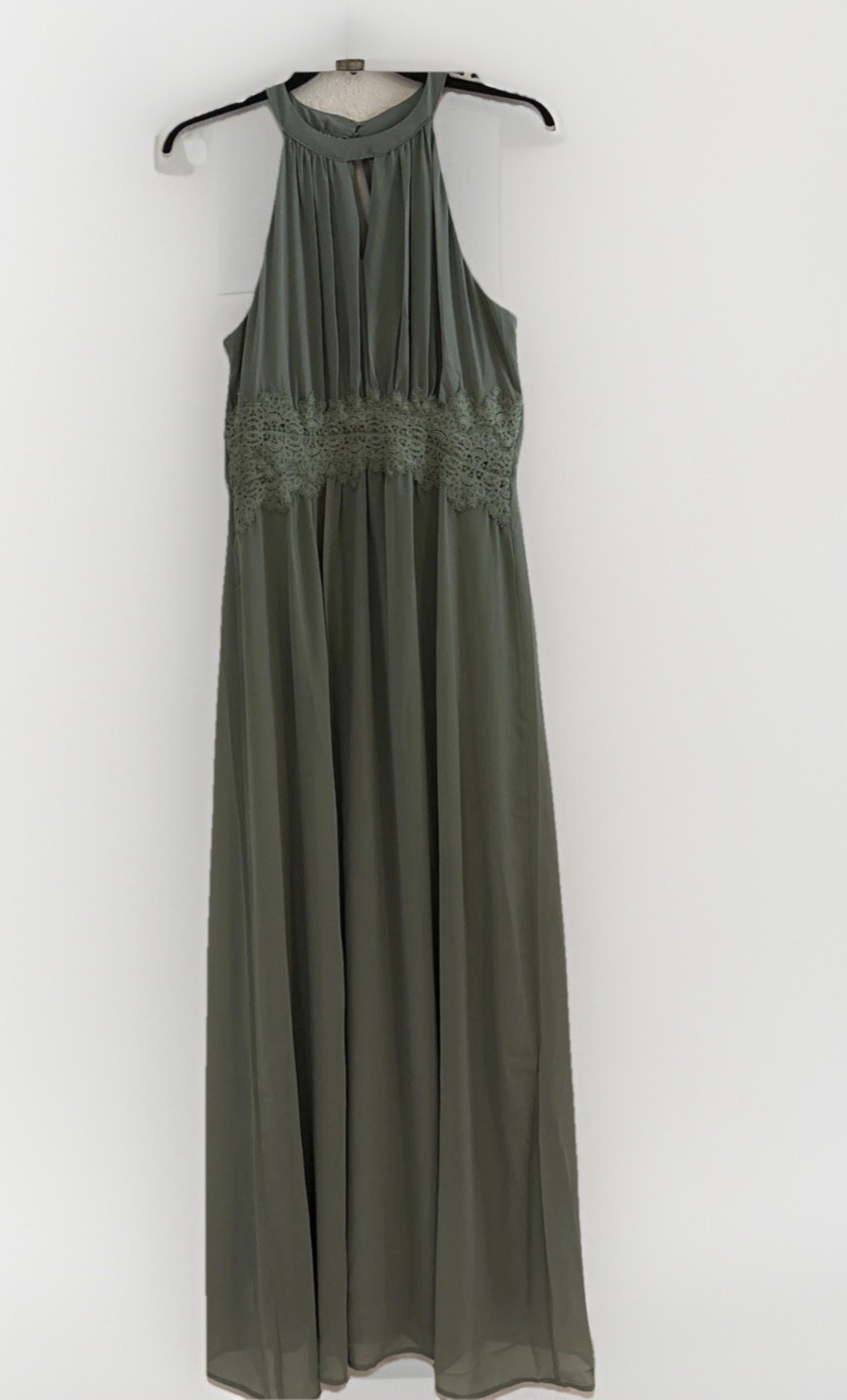 VILA Vimilina Halterneck Maxi Dress Size 38