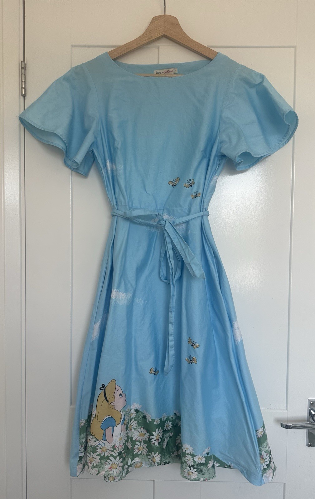 Cath Kidston Alice in Wonderland Dress Blue Disney Daisy Meadow Size 10