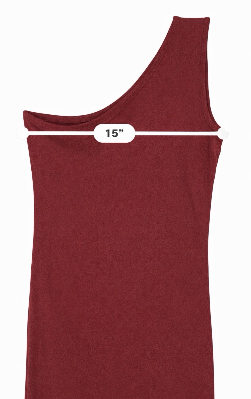 One Shoulder Bodycon Midi Dress Draped Side Tie Detail Stretch Wine Women S