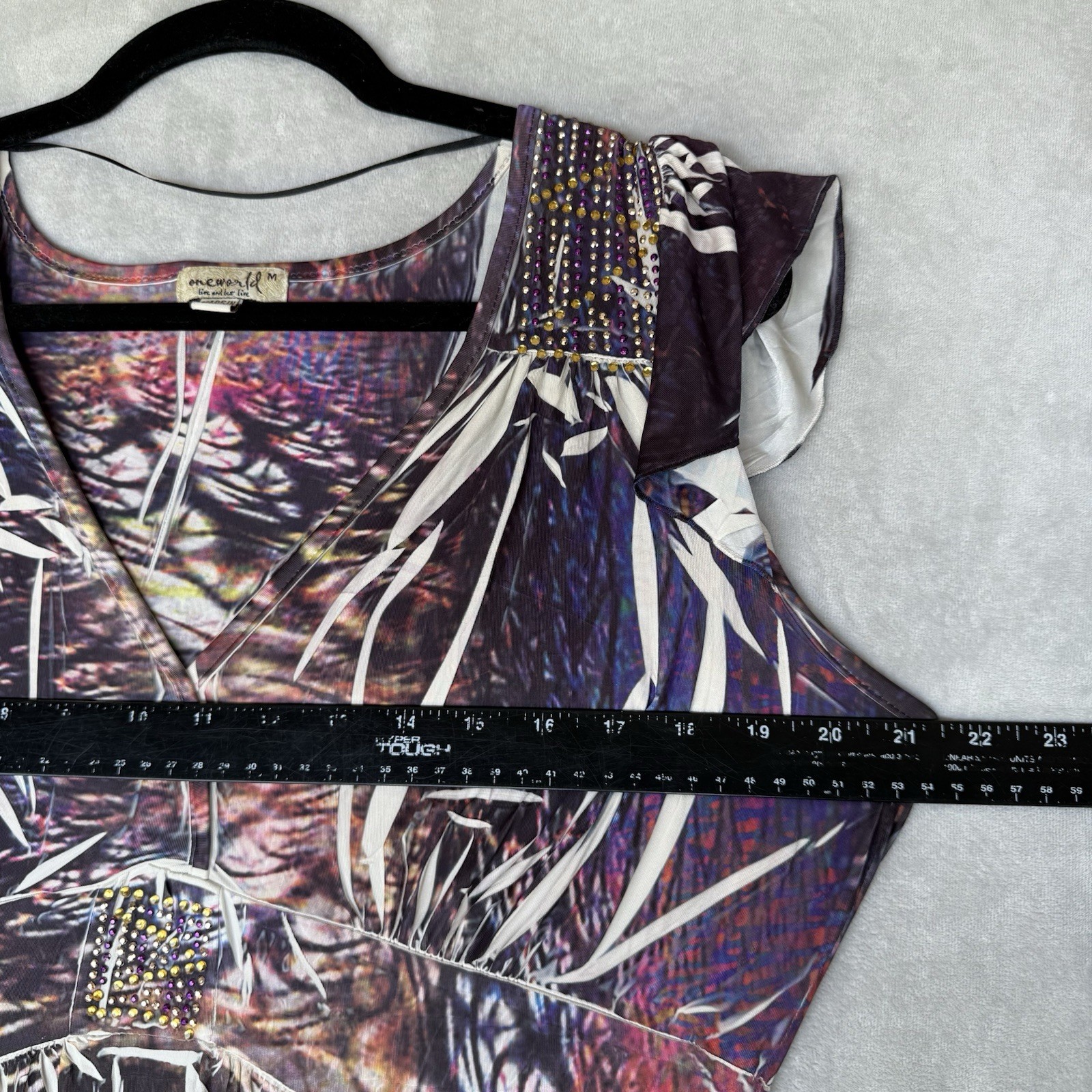 One World Dress Womens Medium Multicolor Festival Boho Chic Hippie Fairy Grunge