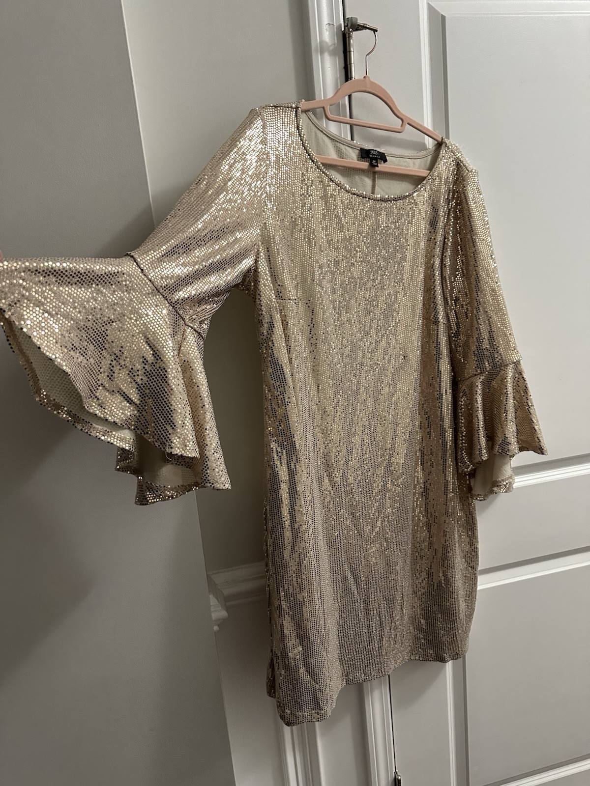 Stunning gold Above The Knee GOLD Dress By KBS SIZE 2x