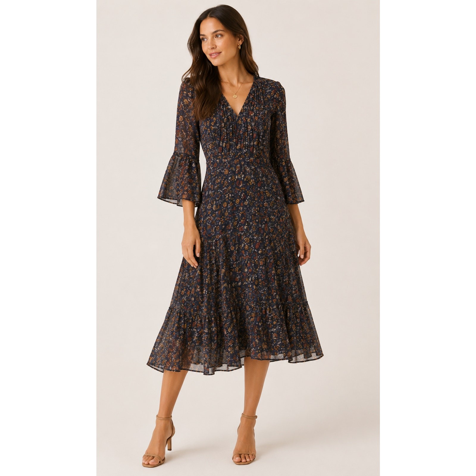 NWT Veronica Beard Shireen Floral Dress Ink Multi Size 8
