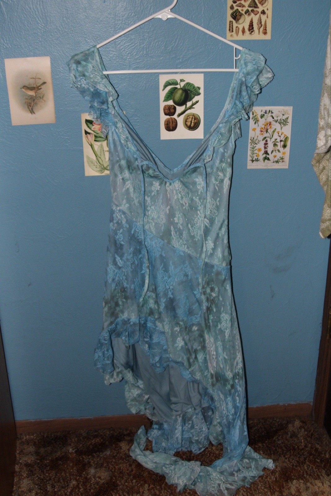 NEW W/O TAGS Urban Outfitters Hyacinth Lace Spliced Midi Dress Size Small V-Neck