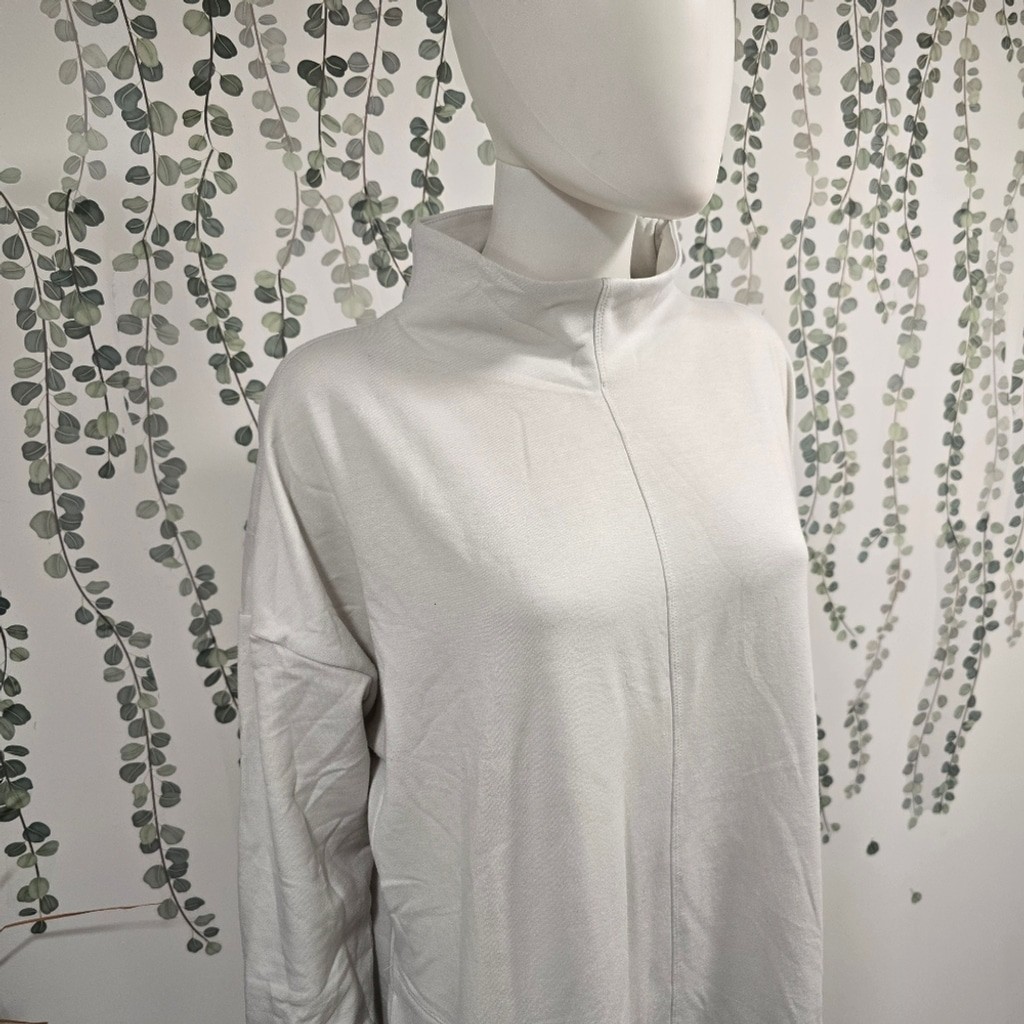 NWOT 90 Degree By Reflex Light Gray Midi Mock Neck Sports Dress Sz XL