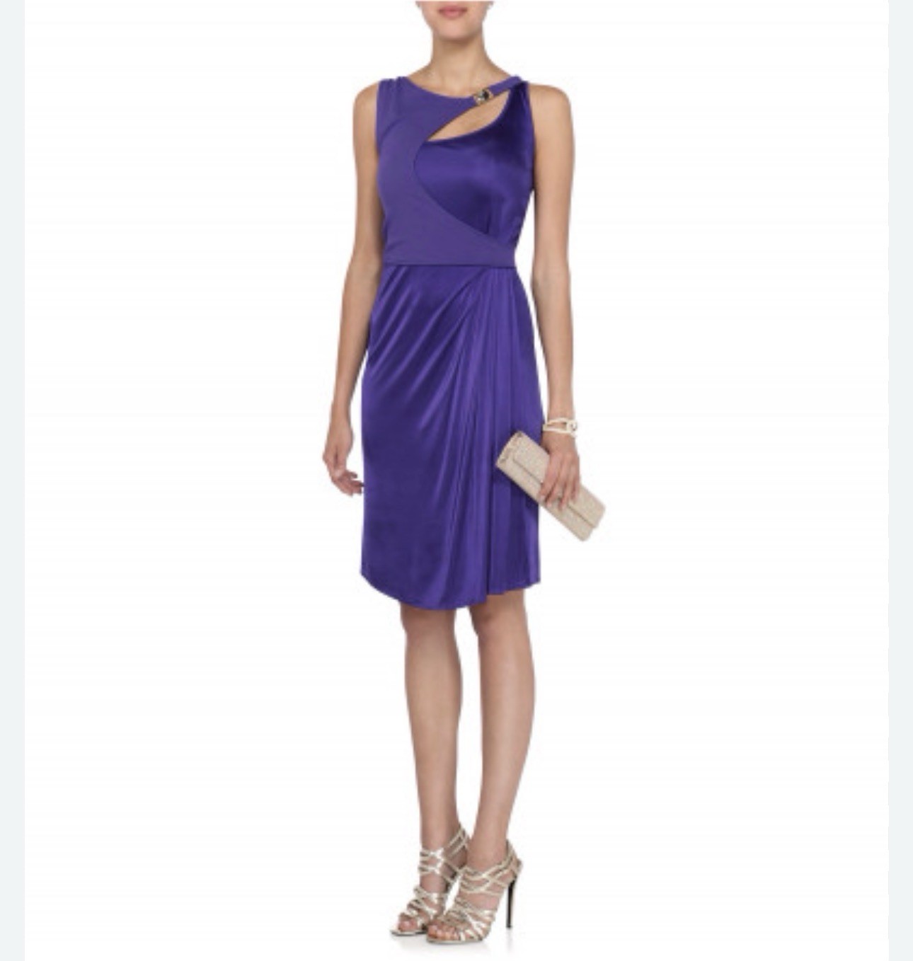 Versace Collection Plum Dress With Medusa
