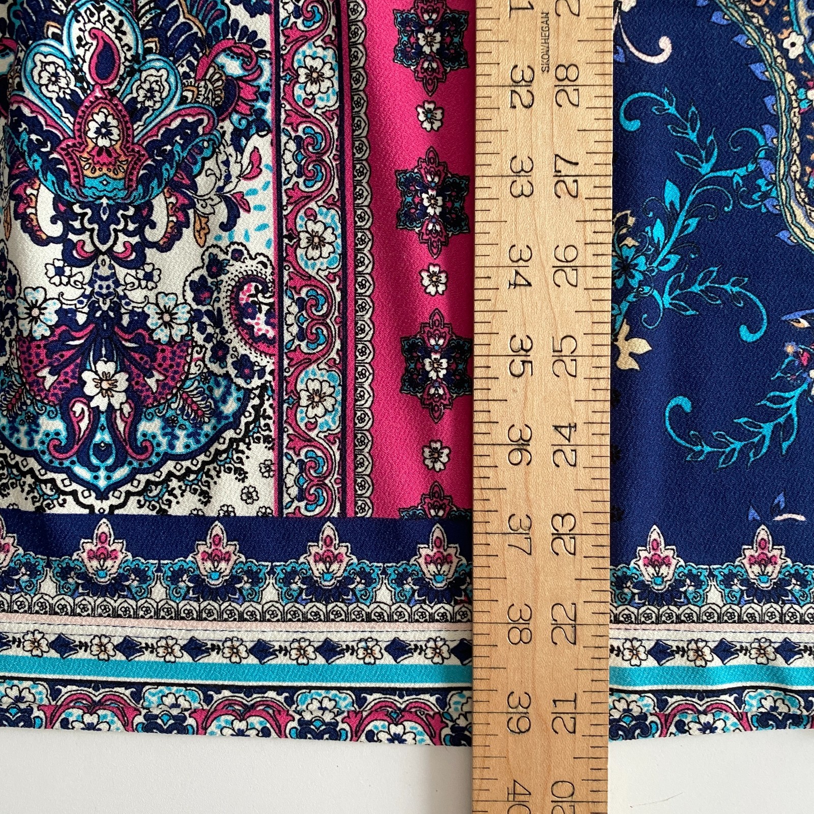 Chicos Medallion Print Tie Sleeve Shift Dress Size 4 US 20 2XL Blue Pink Floral