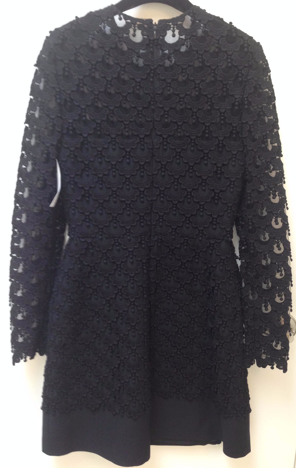 NWT orig $8,240 Auth Valentino black mini lace A-line dress size IT 40 fits US 4