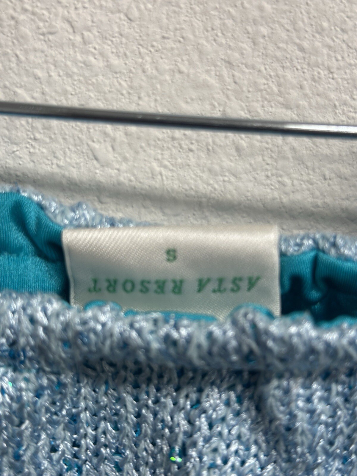 NWOT Asta Resort Lio Bikini Bottom- Blue Sequin – Size: Small.