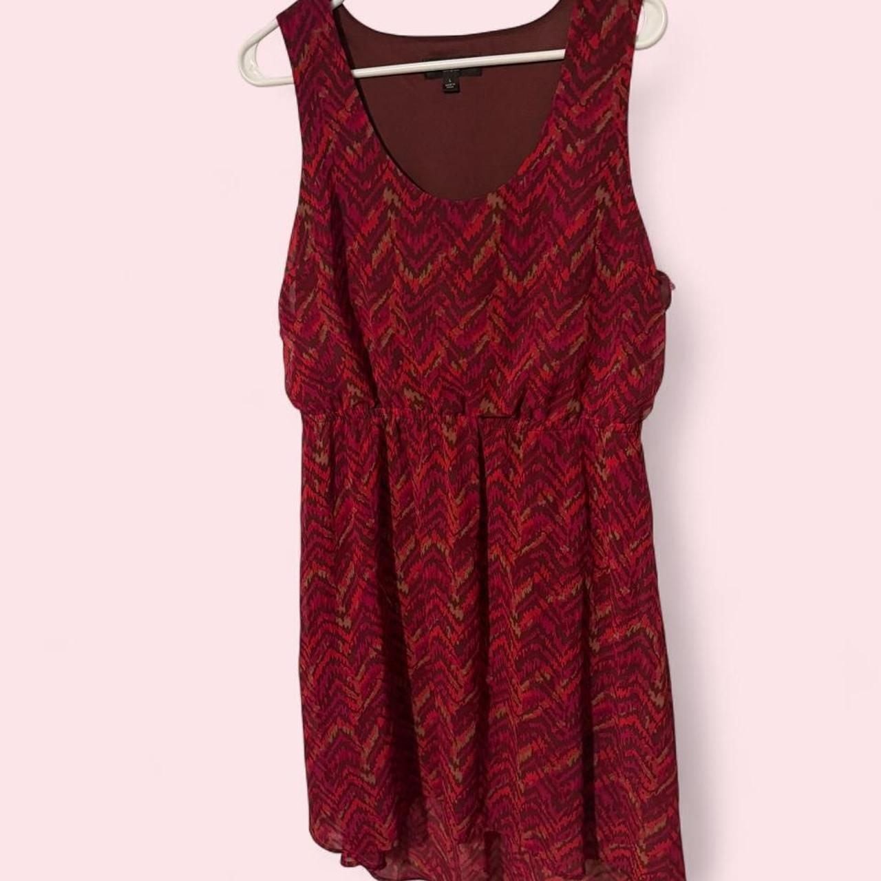 Mossimo Raspberry Chevron Sleeveless Dress