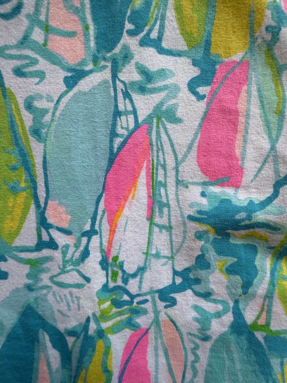 Lilly Pulitzer Harper Shift Dress XS Beach & Bae Sailboat French Terry Embellish