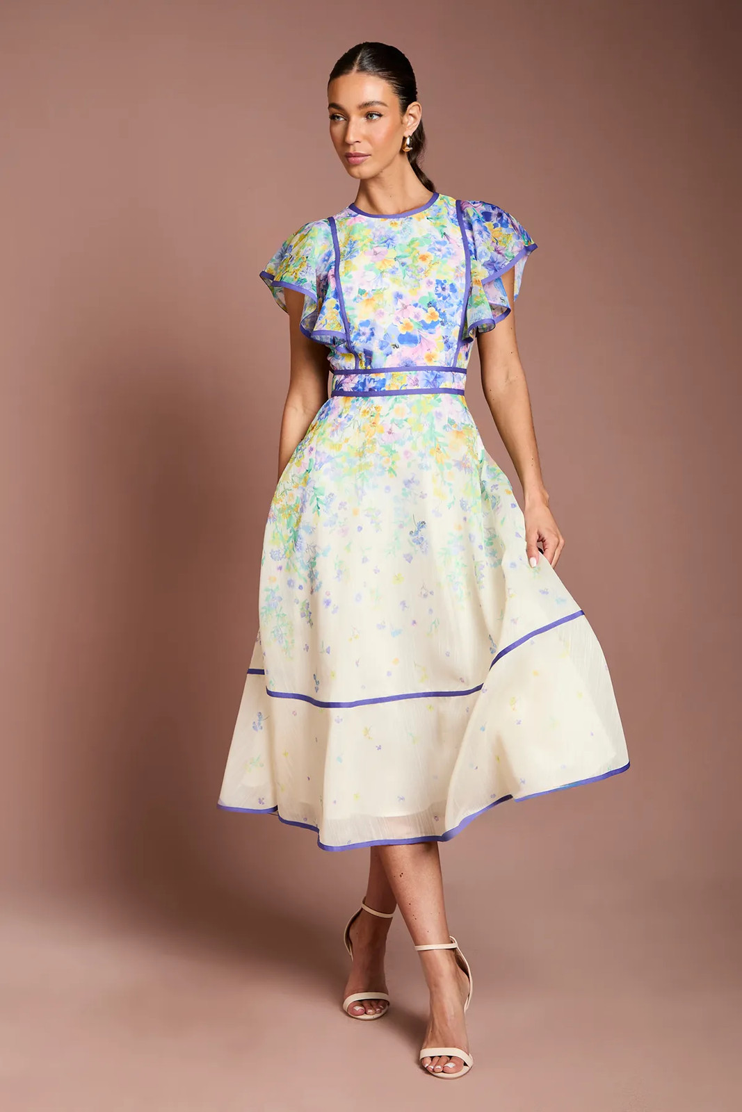 Coast Cream Fit & Flare Dress Womens Occasion Dresses