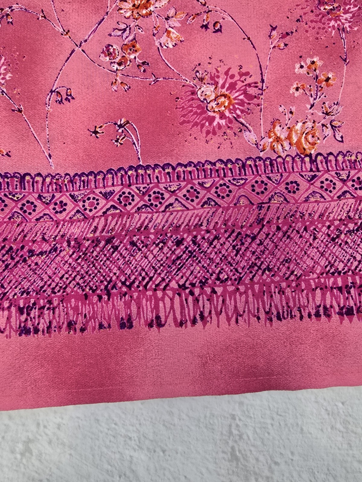 Rabbit Designs Womens Dress Size 10 Med Pink Floral Peasant Cottagecore Boho
