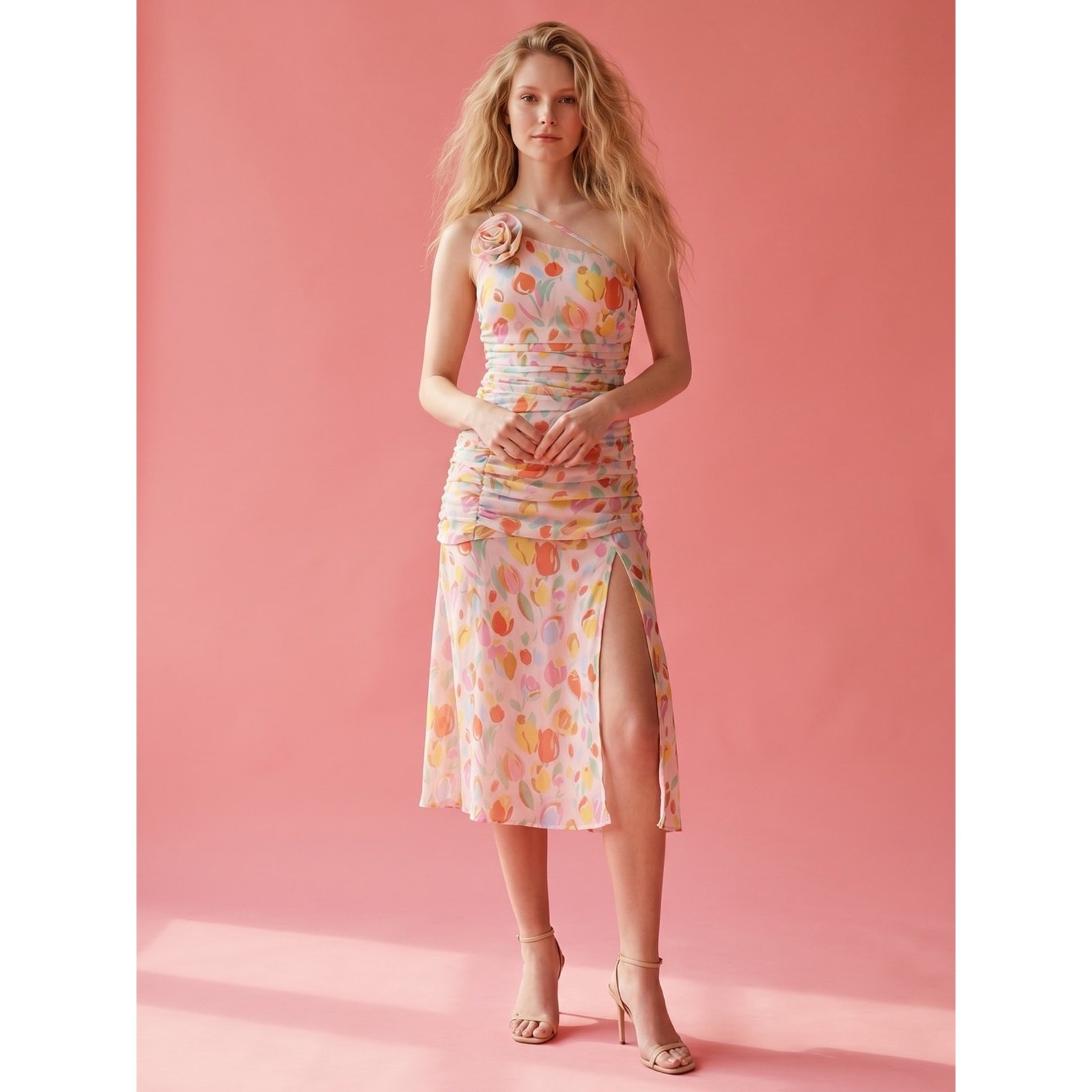For Love & Lemons Desmona Floral Midi Dress Size Small NWT Dainty Coquette