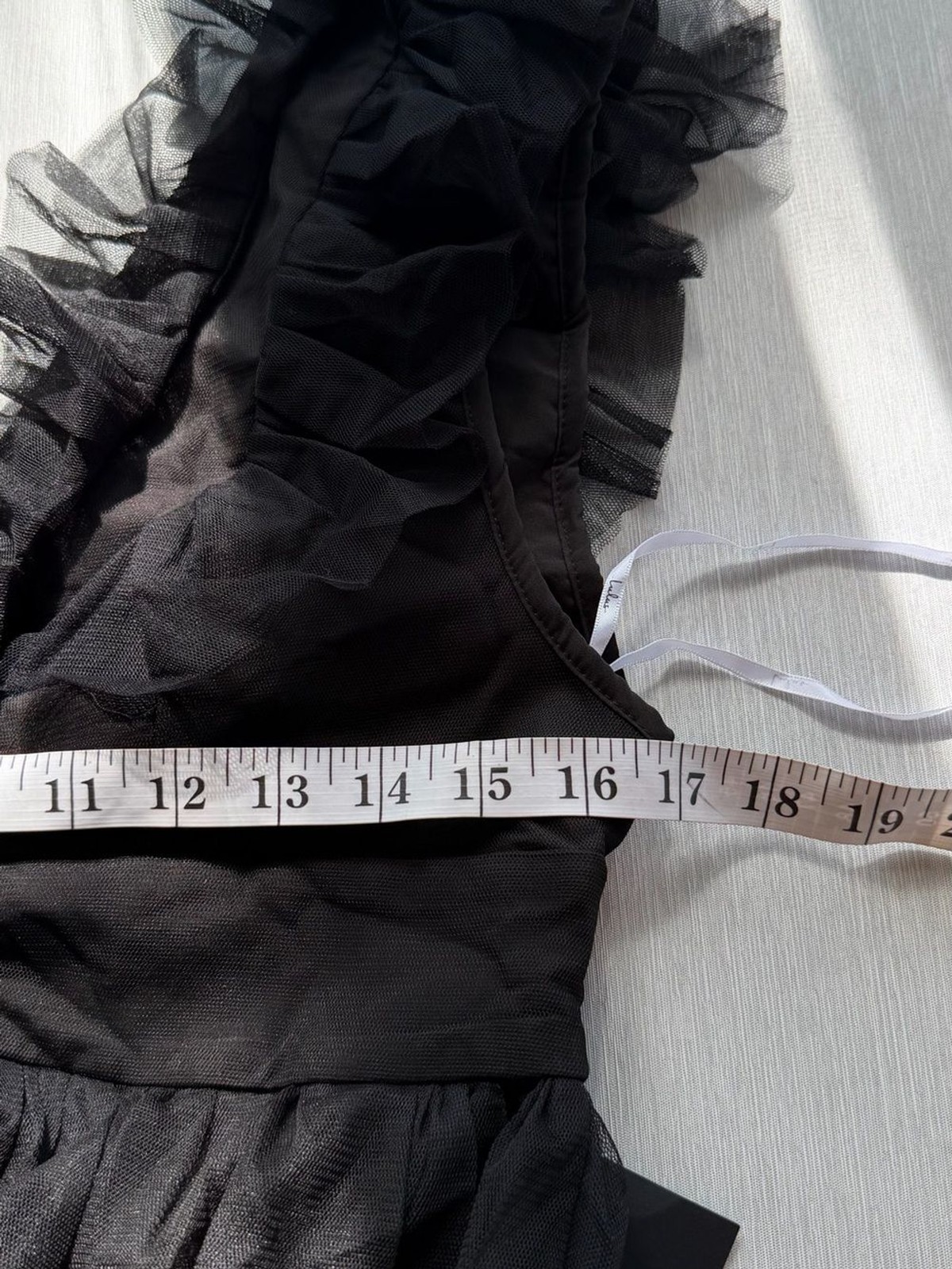 Lulus Simply Delighted Black Mesh Ruffled Backless Maxi Dress Size L NWT