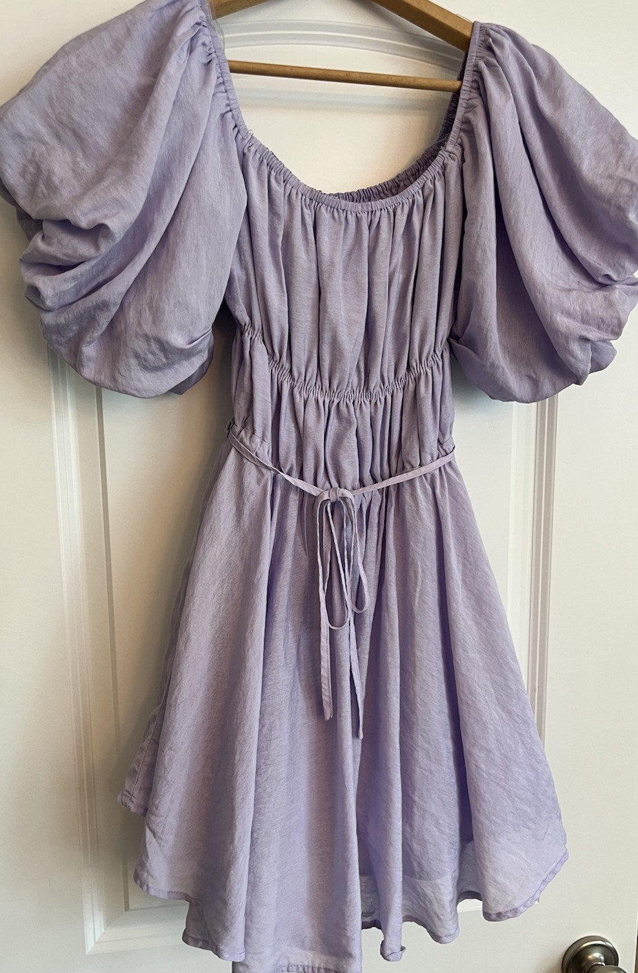 Altar’d State Lilac Purple Amabella Dress Puff Sleeves Cottagecore Boho (Medium)